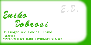 eniko dobrosi business card